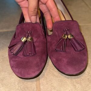 Vince Camuto leather and suede tassel loafer
